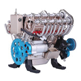 Teching V8 Mechanical Metal Assembly DIY Car Engine Model Kit 500+Pcs Educational Experiment Toy