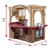 Grand Walk-In Kitchen Plastic Play Kitchen and Kid Grill, Brown