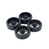 Metal Wheel Hub&Draft Logo Tire for HGD1 MINI-Q MINI-D MINI-Z DRZ 1/28 Wltoys 284131 K969 K979 K989 P929 RC Car Upgrade Wheels