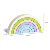 Kids Wooden Toy Montessori Rainbow Building Blocks DIY Creative Stacking Balance Game Educational Toys for Children Kids Gifts