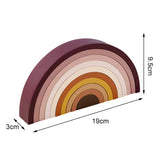 Kids Wooden Toy Montessori Rainbow Building Blocks DIY Creative Stacking Balance Game Educational Toys for Children Kids Gifts