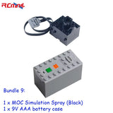 Simulation Spray Smoking Electric Exhaust Parts MOC Building Blocks for Cars Trains Toys Compatible with Legoeds Blocks