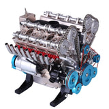 Teching V8 Mechanical Metal Assembly DIY Car Engine Model Kit 500+Pcs Educational Experiment Toy