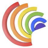 Kids Wooden Toy Montessori Rainbow Building Blocks DIY Creative Stacking Balance Game Educational Toys for Children Kids Gifts