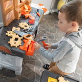 Pro Play Toddler Workshop & Utility Bench and Plastic Kid Tool Bench and 76 Piece Playset