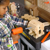Pro Play Toddler Workshop & Utility Bench and Plastic Kid Tool Bench and 76 Piece Playset