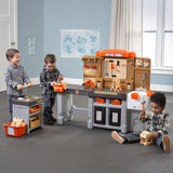 Pro Play Toddler Workshop & Utility Bench and Plastic Kid Tool Bench and 76 Piece Playset