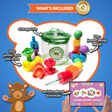 Jumbo Beads & Bolts Game Set - 2-In-1 Fine Motor Matching Educational Stringing & Twisting Toys for Toddlers with 12 Pc Lacing Beads and 12 Pc Nuts & Bolts, Toy Storage & Learning Activities Ebook
