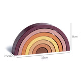 Kids Wooden Toy Montessori Rainbow Building Blocks DIY Creative Stacking Balance Game Educational Toys for Children Kids Gifts