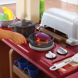 Grand Walk-In Kitchen Plastic Play Kitchen and Kid Grill, Brown