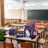 Girls School Backpack 3Pcs Set Girls Backpack with Lunch Box Lightweight Kids Bookbag Water Resistant Casual Daypack